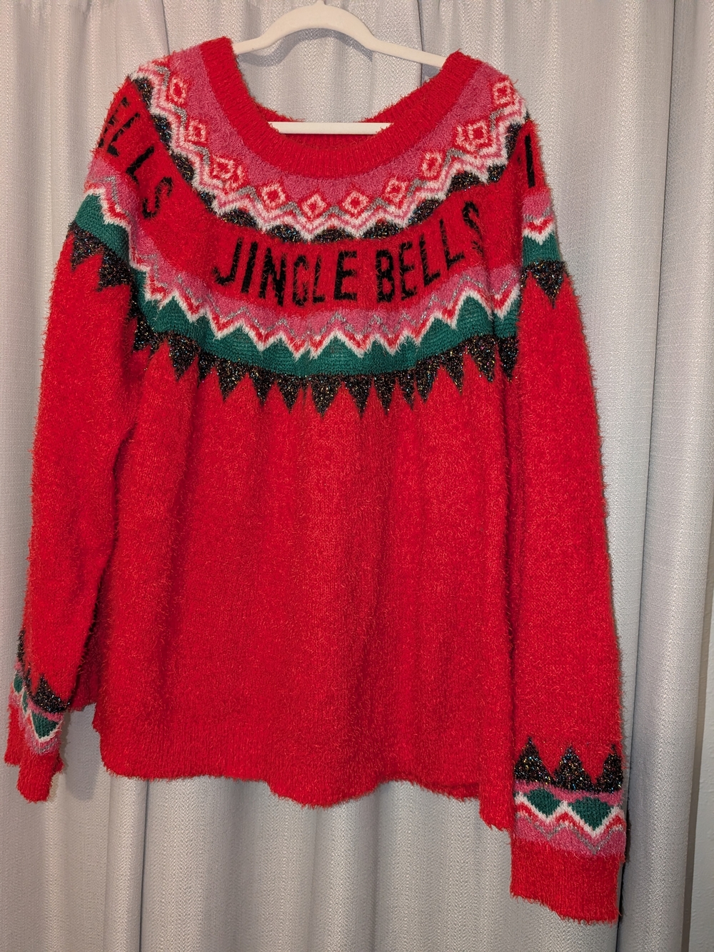 Holiday Time Red 'Jingle Bells' Sweater